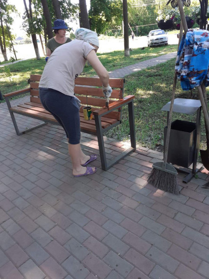 Субботник по уборке и облагораживанию территории парка села Дмитриевка.