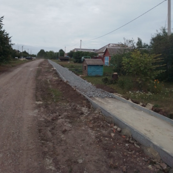 В Купинской территории началось строительство тротуаров.